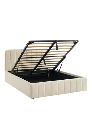 Lit-coffre avec sommier en bois Simi - Couchage 140 x 190 cm