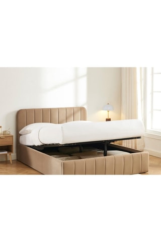 Lit-coffre avec sommier en bois Simi - Couchage 140 x 190 cm