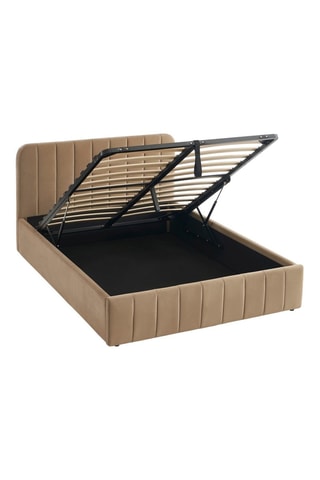 Lit-coffre avec sommier en bois Simi - Couchage 140 x 190 cm