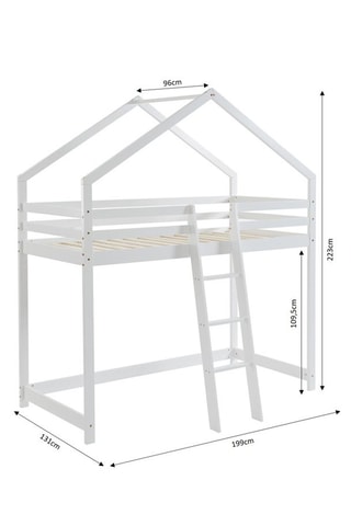 Lit mezzanine enfant Tini - Blanc