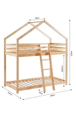 Lit superposé enfant Tiny - Naturel