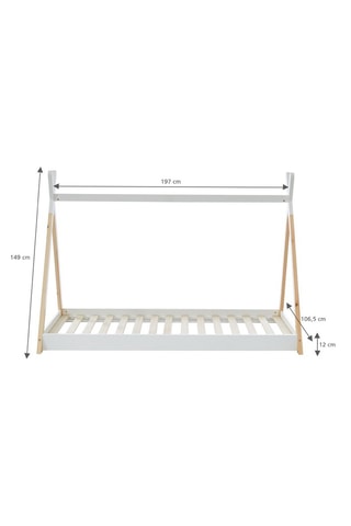 Lit enfant tipi Tiny - Blanc et naturel