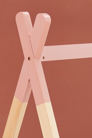 Lit tipi enfant Tiny - Rose et naturel