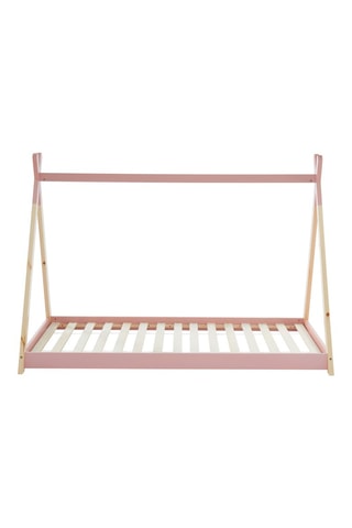 Lit tipi enfant Tiny - Rose et naturel