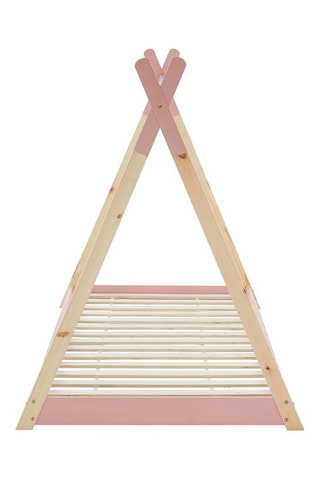 Lit tipi enfant Tiny - Rose et naturel