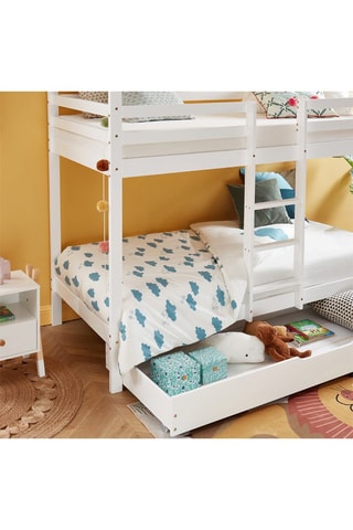Lit superposé enfant avec tiroir Tiny - Blanc