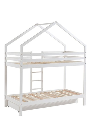 Lit superposé enfant avec tiroir Tiny - Blanc