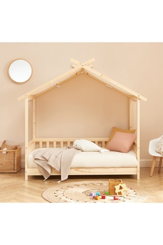 Lit enfant tente Tiny - Blanc et naturel