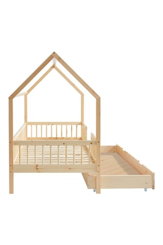 Lit cabane avec sommier Tiny - Naturel