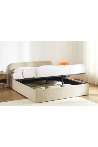 Lit-coffre avec sommier en bois Gela - Couchage 160 x 190 cm