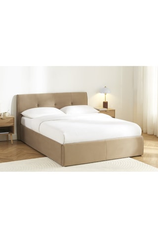 Lit-coffre avec sommier en bois Seguro - Couchage 140 x 190 cm