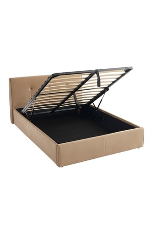 Lit-coffre avec sommier en bois Seguro - Couchage 140 x 190 cm