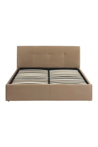 Lit-coffre avec sommier en bois Seguro - Couchage 160 x 200 cm