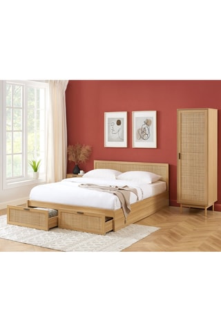 Lit double à tiroirs Amana - Couchage 140 x 190 cm
