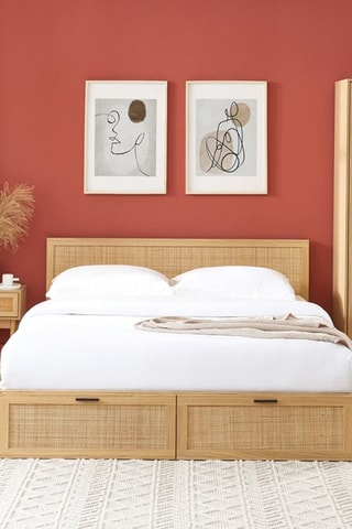 Lit double à tiroirs Amana - Couchage 160 x 200 cm