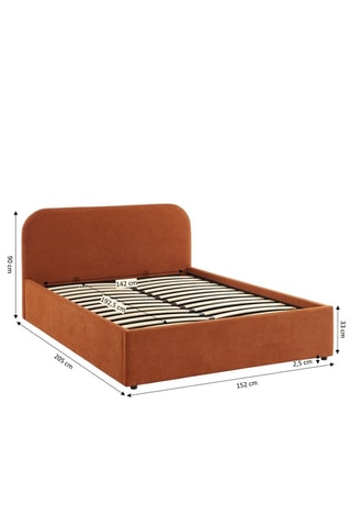 Lit-coffre avec sommier Moka - Couchage 140 x 190 cm