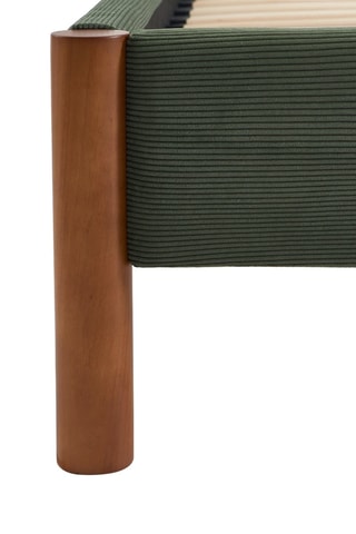 Lit avec sommier en bois d’eucalyptus et bois d’hévéa Bowi - Couchage 140 x 190 cm