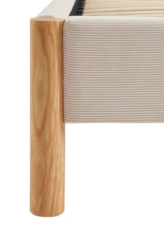 Lit avec sommier en bois d’eucalyptus et bois d’hévéa Bowi - Couchage 160 x 200 cm