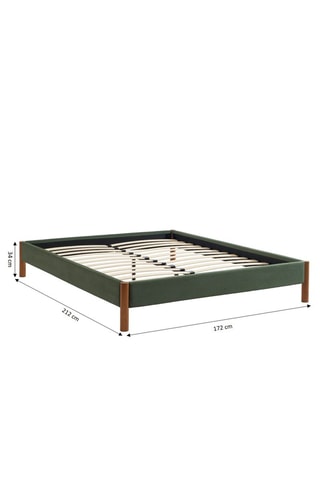 Lit avec sommier en bois d’eucalyptus et bois d’hévéa Bowi - Couchage 160 x 200 cm