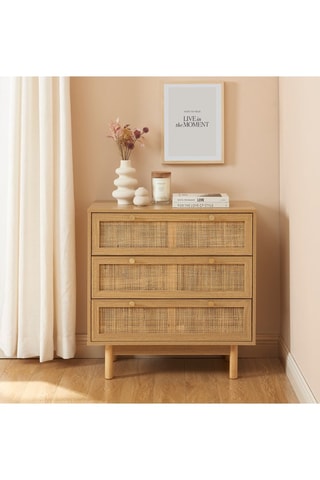 Commode 3 tiroirs Helena - 78 x 80 x 39,5 cm