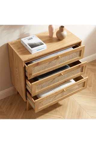 Commode 3 tiroirs Ines - 80 x 85 x 40 cm