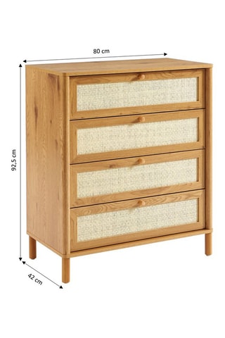 Commode 4 tiroirs Haida - 80 x 92,5 x 42 cm