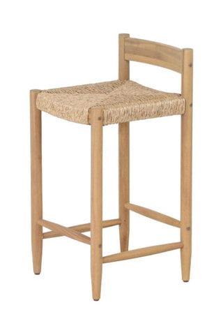 2 tabourets de bar en acacia Teva - 41,5 x 82 x 43 cm