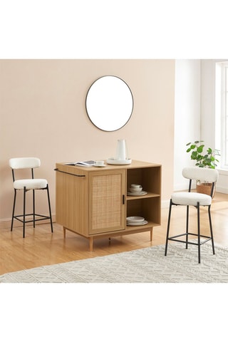 2 chaises de bar Noa - Blanc