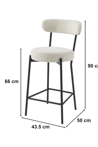 2 chaises de bar Noa - Blanc