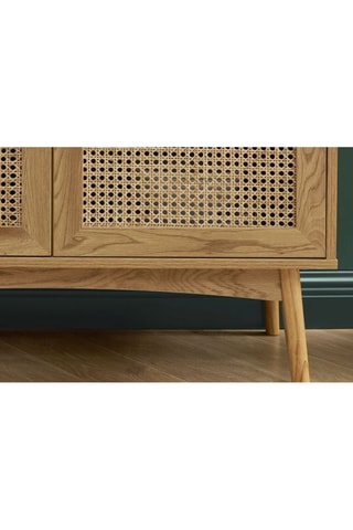 Buffet 2 portes Ines - Imitation chêne - 90 x 75 x 40 cm