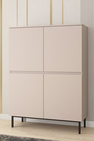 Buffet 4 portes Arni - Beige - 100 x 135,5 x 40 cm