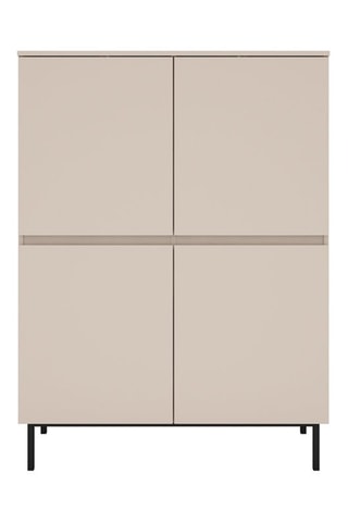 Buffet 4 portes Arni - Beige - 100 x 135,5 x 40 cm