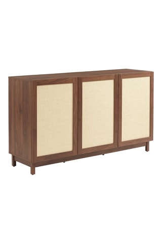 Buffet 3 portes en bois d'hévéa  Haria - 140 x 80 x 41 cm