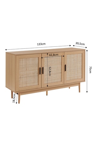Buffet 3 portes Amana - 130 x 75 x 39,5 cm