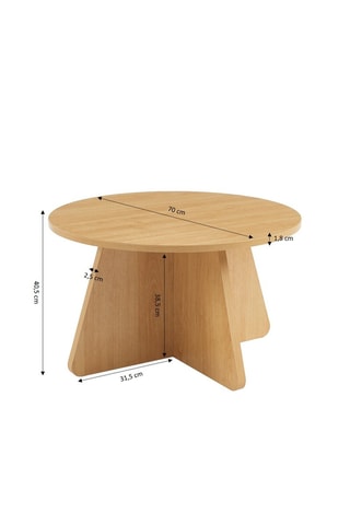 Table basse Ruba - 76 x 10 x 86 cm