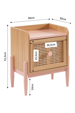 Table de chevet Pablo - 40 x 52 x 30 cm