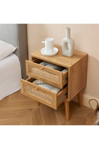 Table de chevet 2 tiroirs Ines - 40 x 53,5 x 30 cm