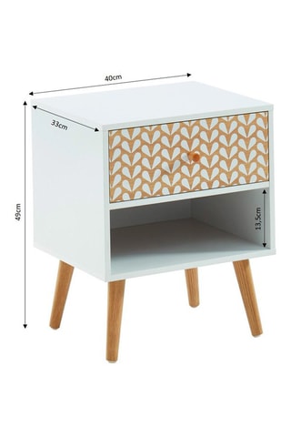 Table de chevet 1 tiroir Capucine - 40 x 49 x 33 cm