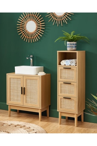 Meuble sous lavabo 2 portes Amana - Imitation bois