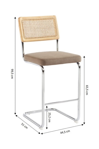 2 Tabourets Ella - 99,5 x 44,5 x 51 cm