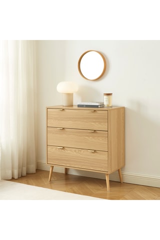 Commode 3 tiroirs Jeanne - 85 x 80 x 39,5 cm