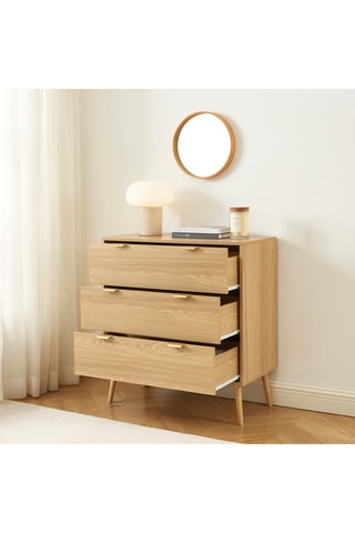 Commode 3 tiroirs Jeanne - 85 x 80 x 39,5 cm