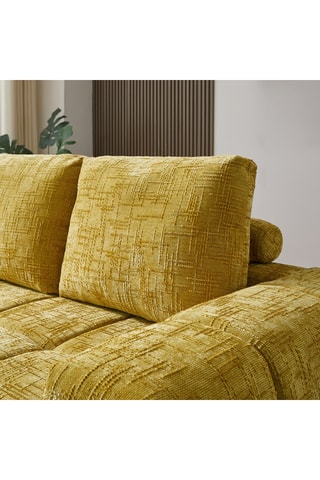 Canapé d'angle gauche Aurea -  Jaune - 4 places - Jaune - Revêtement en tissu