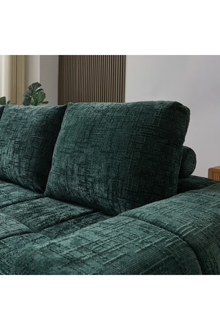 Canapé d'angle gauche Aurea - Vert foncé - 4 places -  Revêtement en tissu