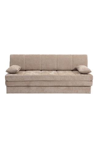 Banquette convertible Luma - Taupe - 3 places - Revêtement en tissu