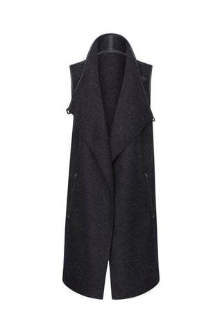 Sobretudo de lã Preto