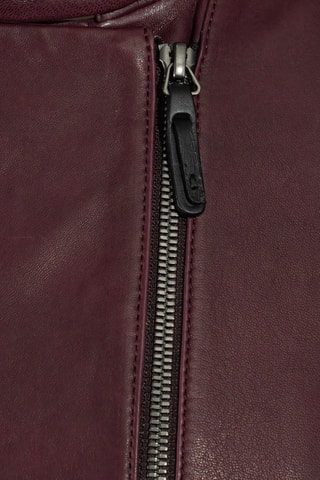 Casaco de couro de cordeiro - Bordô