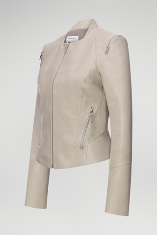 Casaco de couro de cordeiro napa Cru