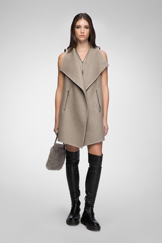 Colete em lã - Cinzento-pérola