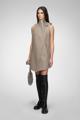 Colete em lã - Cinzento-pérola